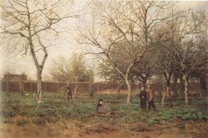 Dans le jardin - Laszlo Mednyanszky